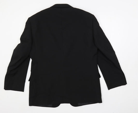 Marks and Spencer Mens Black Polyester Tuxedo Suit Jacket Size 40 Regular