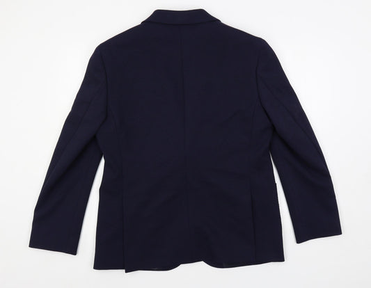 Marks and Spencer Mens Blue Polyester Jacket Suit Jacket Size 40 Regular