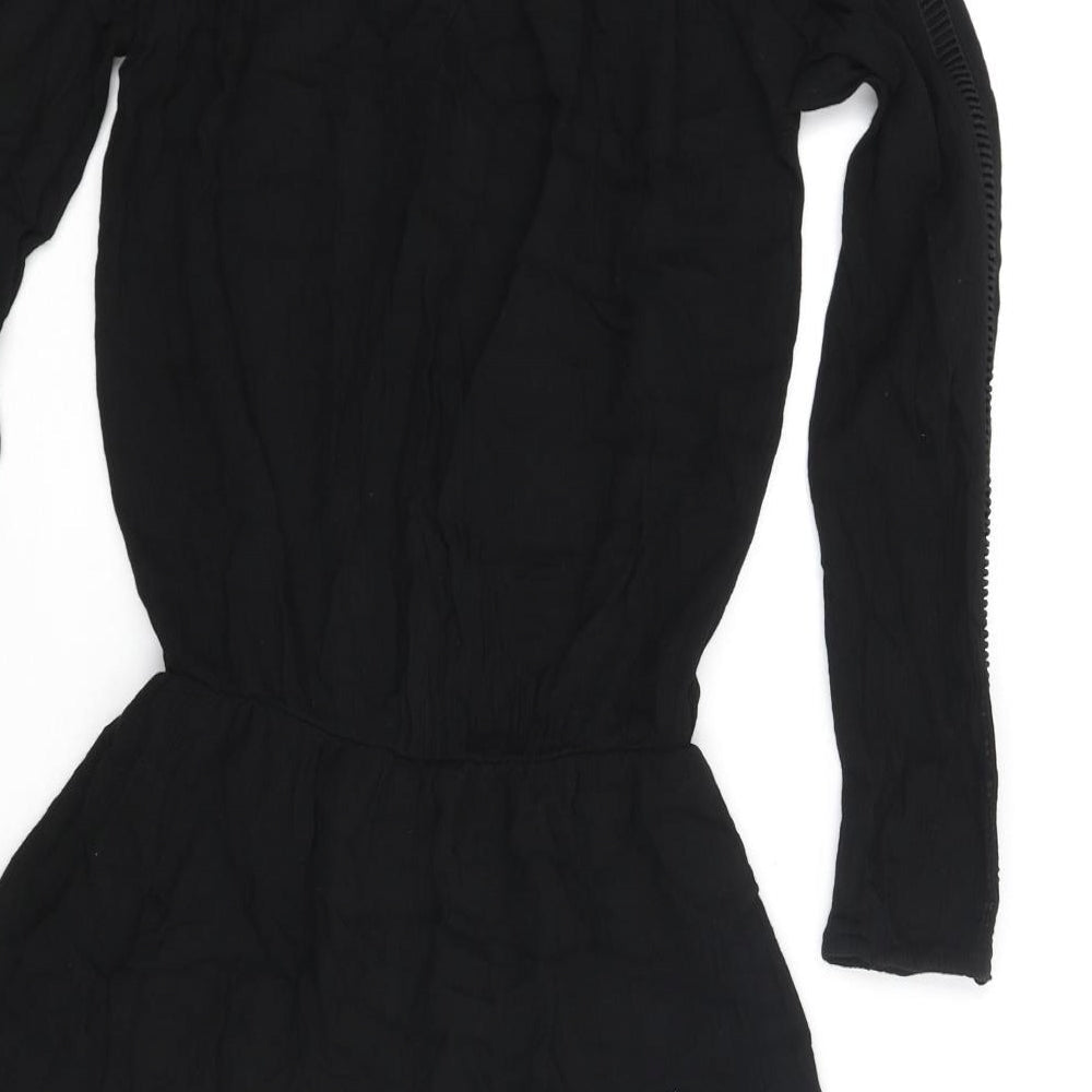 Suite Benedict Womens Black Vinyl Playsuit One-Piece Size XS - Keyhole