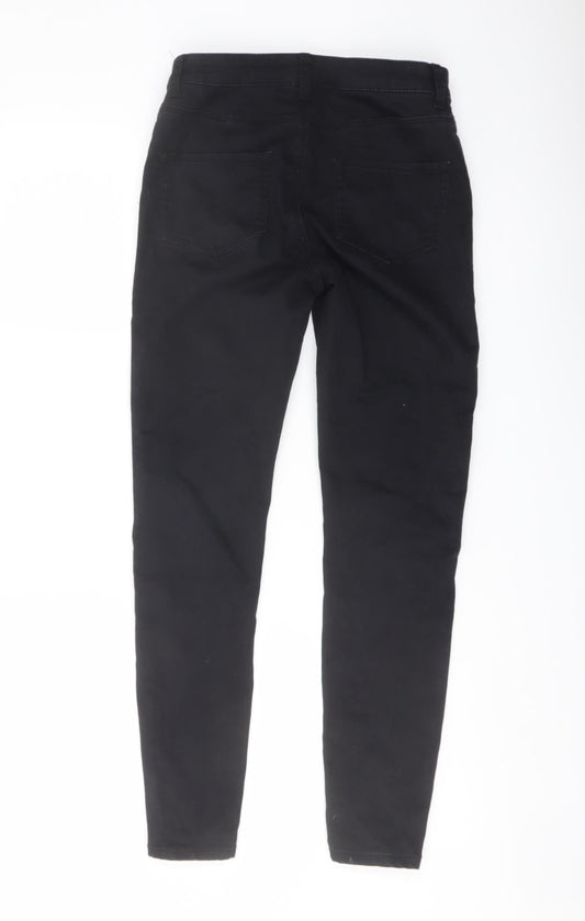 Denim & Co. Womens Black Cotton Skinny Jeans Size 8 L27 in Regular Button