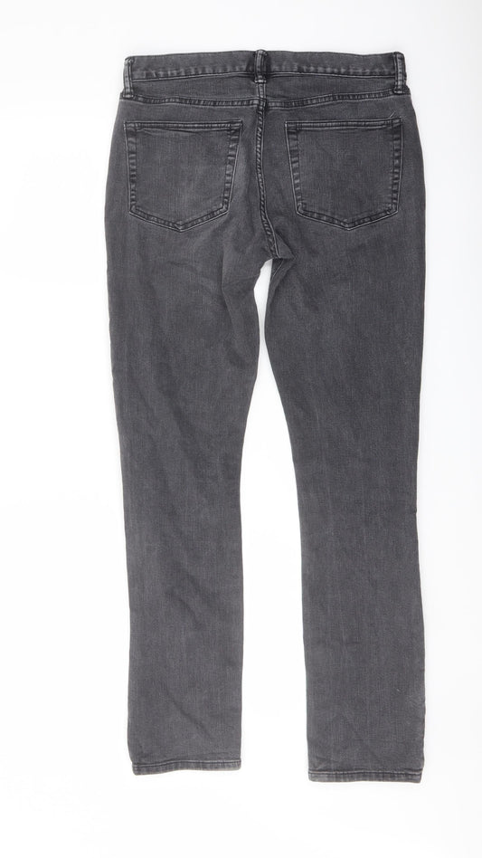 Gap Mens Grey Cotton Skinny Jeans Size 30 in L32 in Regular Button