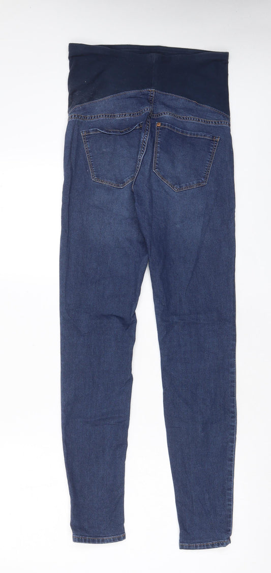 H&M Womens Blue Cotton Skinny Jeans Size 8 L29 in Regular
