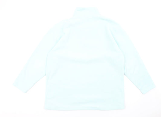 Visage Womens Blue Polyester Pullover Sweatshirt Size M Zip