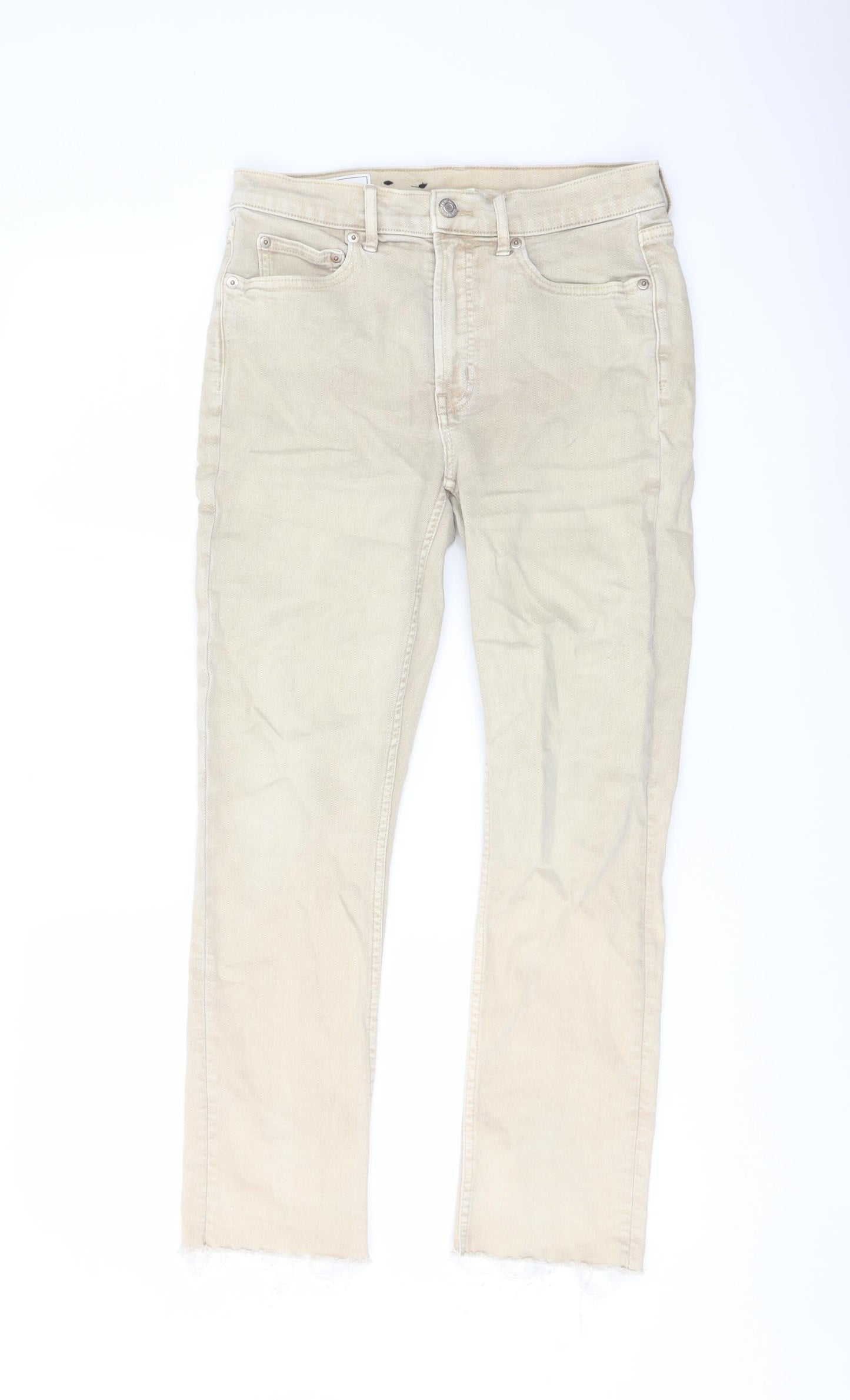Gap Womens Beige Cotton Straight Jeans Size 26 in L28 in Regular Button
