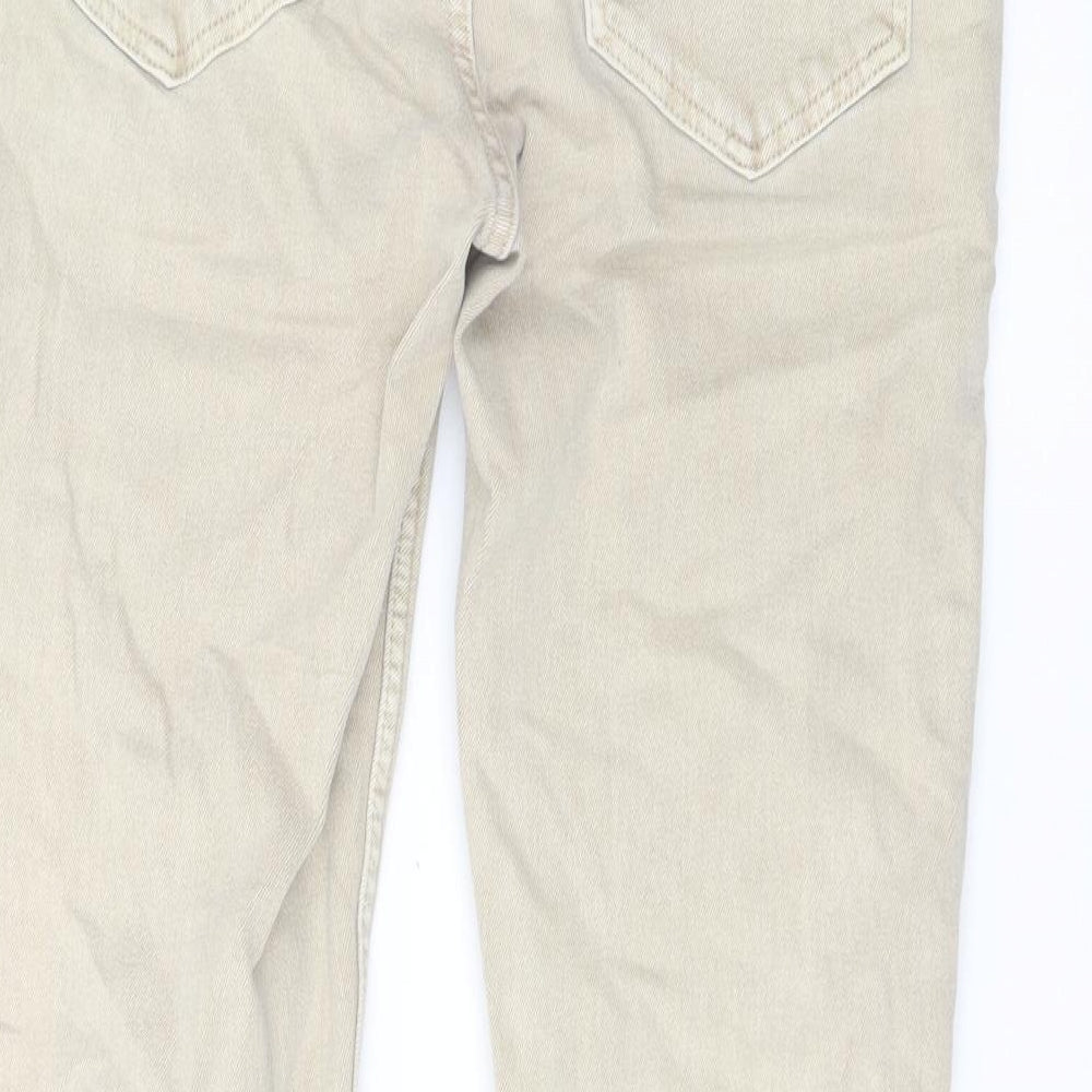 Gap Womens Beige Cotton Straight Jeans Size 26 in L28 in Regular Button