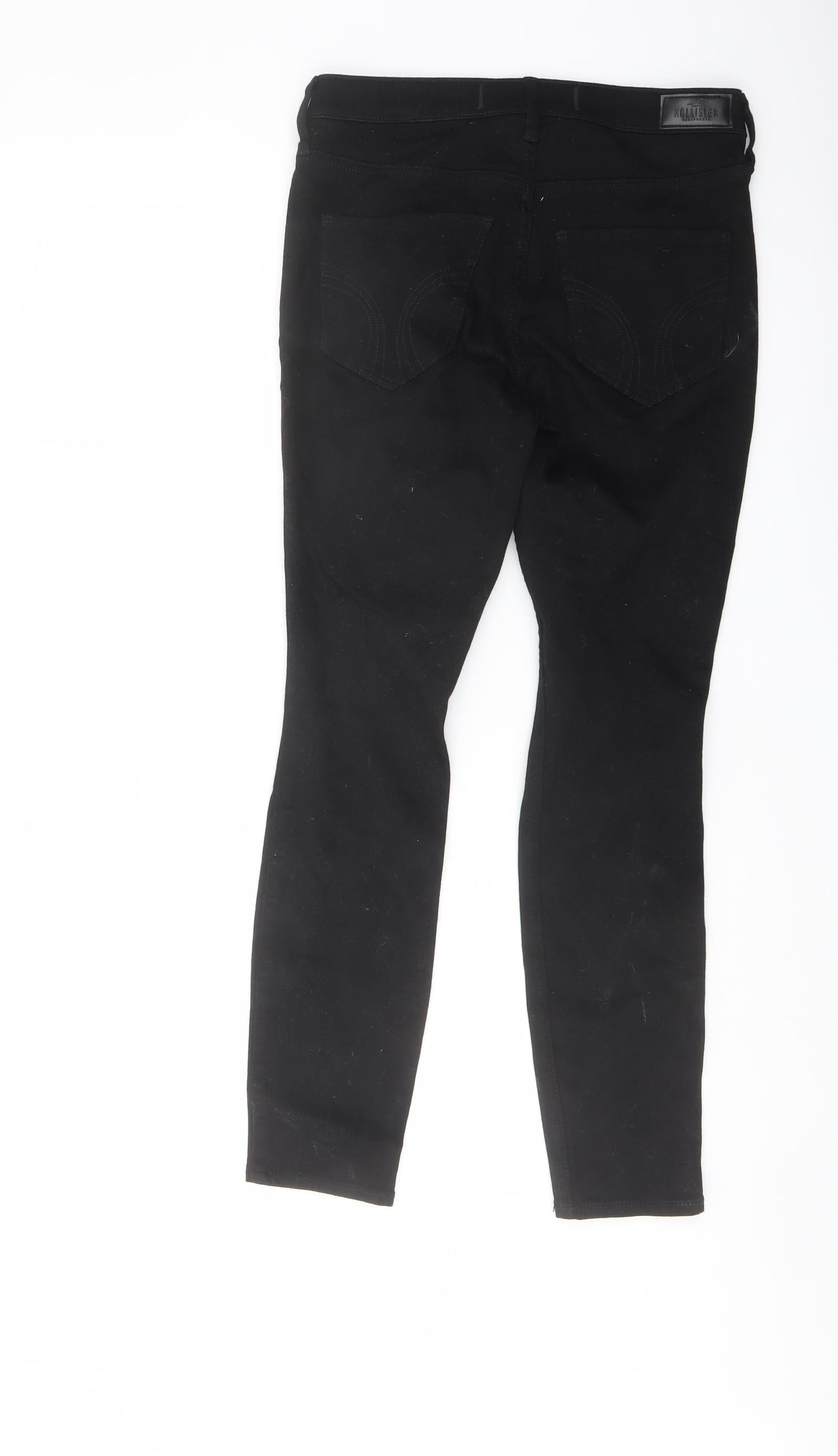 Hollister Womens Black Cotton Skinny Jeans Size 27 in L26 in Regular Button