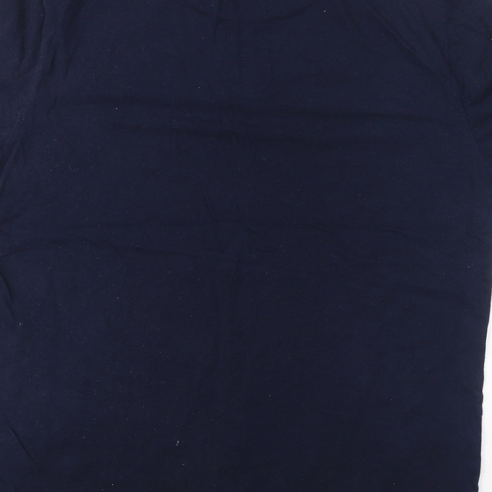 Gap Womens Blue Cotton Basic T-Shirt Size M Round Neck