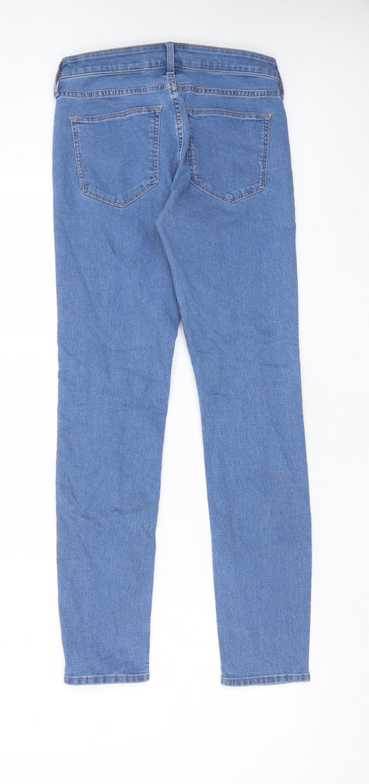 H&M Womens Blue Cotton Skinny Jeans Size 27 in L27 in Regular Zip - Pockets