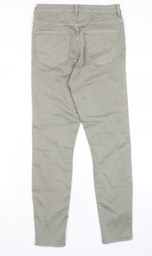 H&M Womens Green Cotton Skinny Jeans Size 27 in L30 in Regular Zip - Pockets, Belt Loops