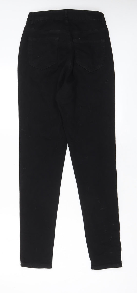 Aecupper Womens Black Cotton Skinny Jeans Size S L29 in Regular Button - Pockets, Belt Loops
