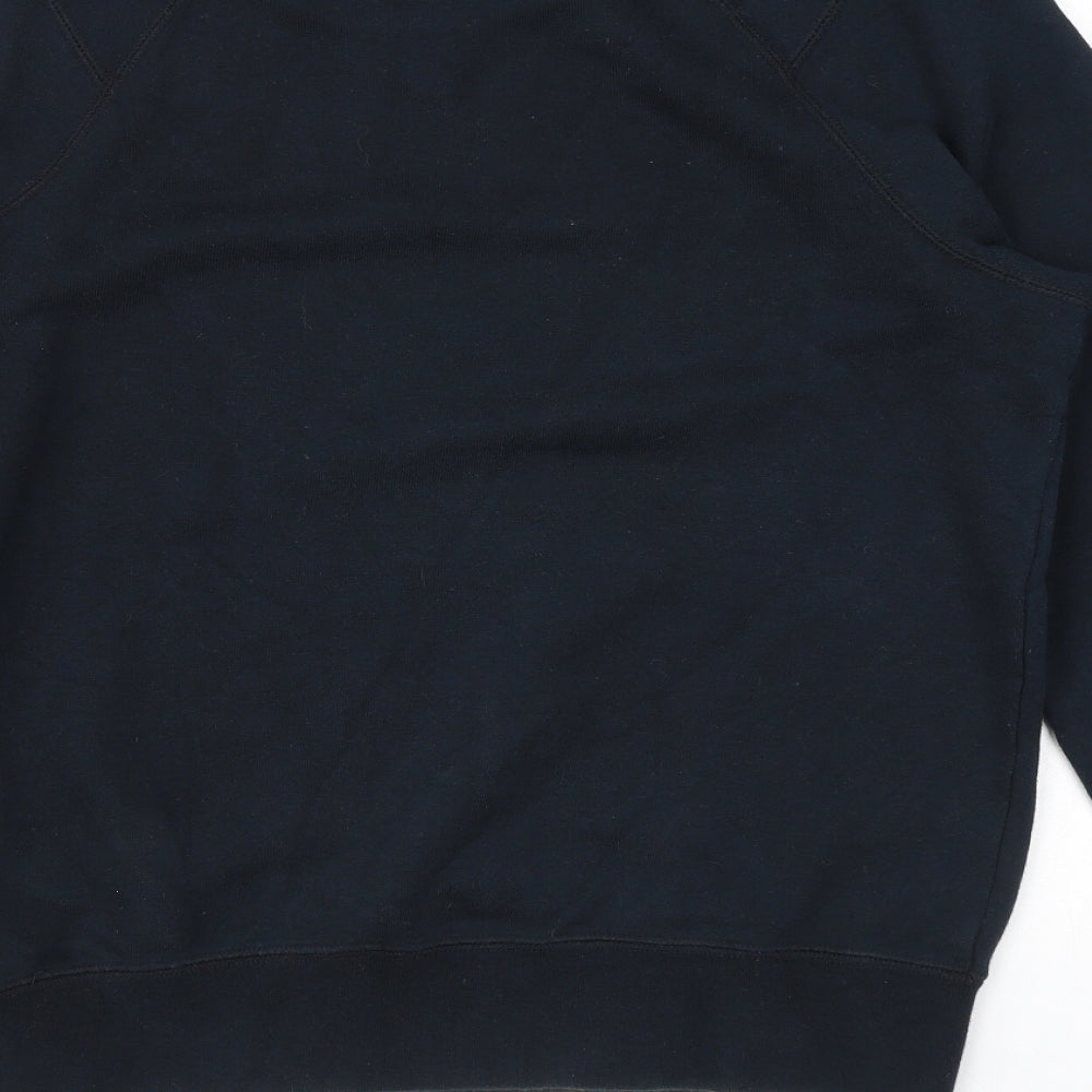 Reebok Mens Black Cotton Pullover Sweatshirt Size XS - Logo