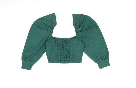 Womens UK Size S Pull&Bear Green Polyester Blouse
