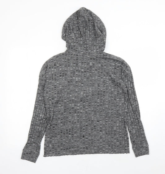 Dorothy Perkins Womens Grey Polyester Pullover Hoodie Size S Pullover - Tasselled