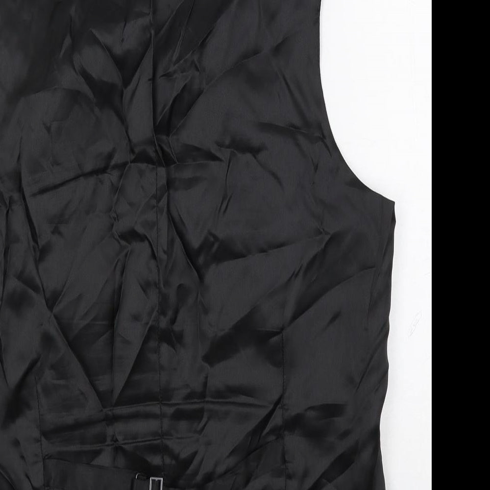 Racing Green Mens Grey Polyester Jacket Suit Waistcoat Size 40 Regular