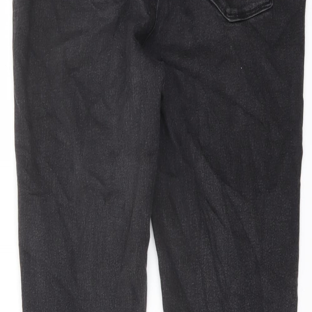 Brand and care label for Denim & Co. women’s grey cotton jegging jeans, size UK 14, 27-inch leg regular