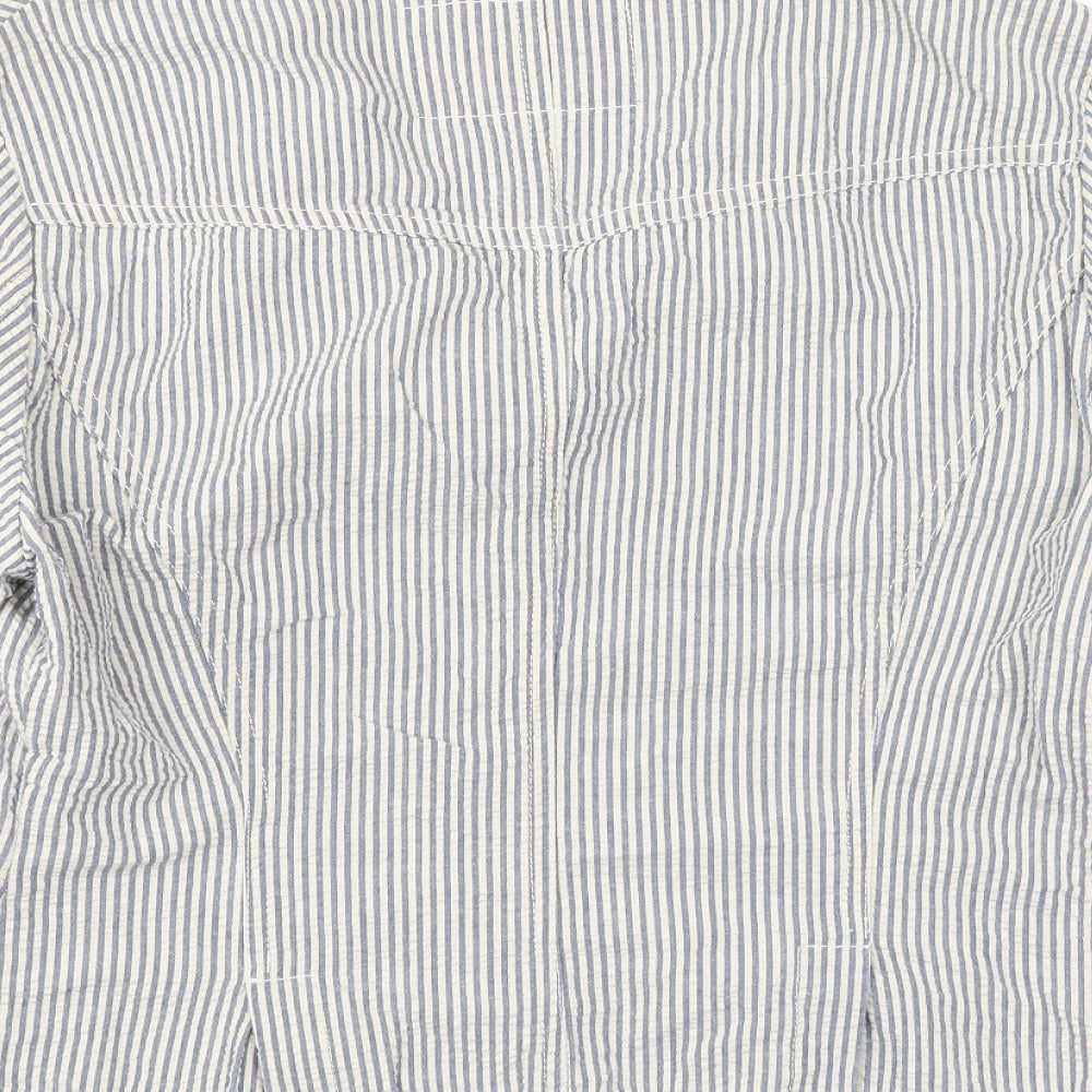 Jack Wills Womens Ivory Striped Jacket Blazer Size 12 Button