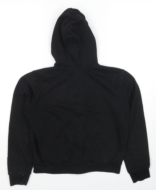 Jeff&Co Womens Black Cotton Full Zip Hoodie Size 10 Zip - Size 10-12