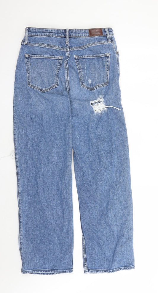 Hollister Womens Blue Cotton Straight Jeans Size 28 in L26 in Regular Zip