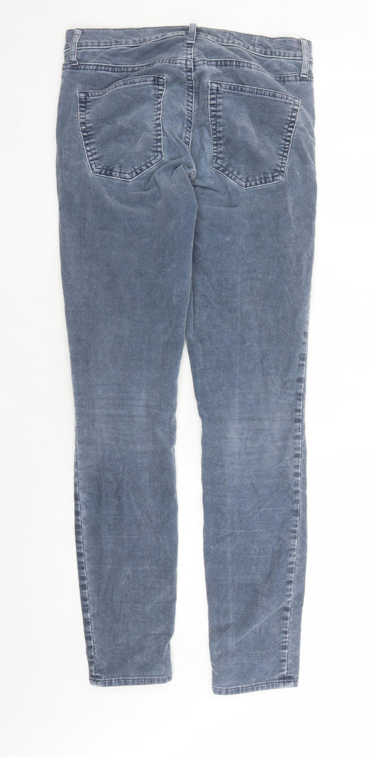 Gap Womens Blue Cotton Trousers Size 28 in L29 in Regular Zip