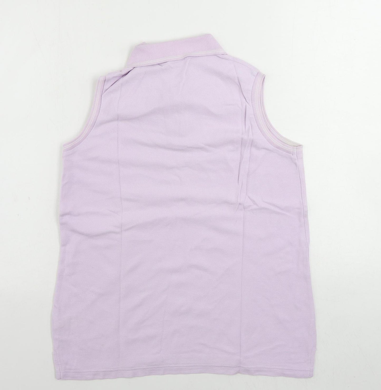 St Michael Womens Purple Cotton Basic Polo Size 12 Collared