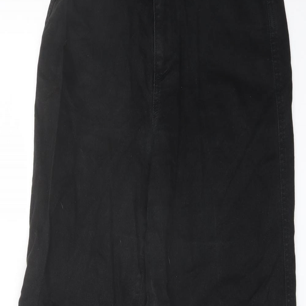 Gap Womens Black Cotton Wide-Leg Jeans Size 6 L26 in Regular Button
