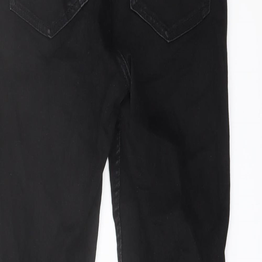 Marks and Spencer Womens Black Cotton Skinny Jeans Size 8 L26 in Regular Button