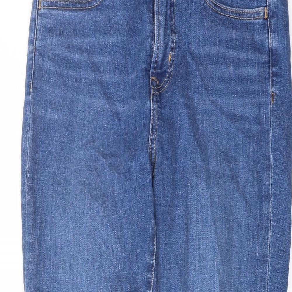 Gap Womens Blue Cotton Skinny Jeans Size 28 in L28 in Regular Button