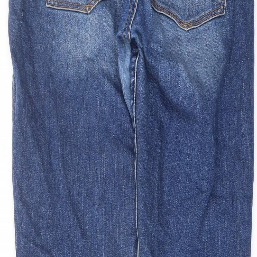 Gap Womens Blue Cotton Straight Jeans Size 12 L26 in Regular