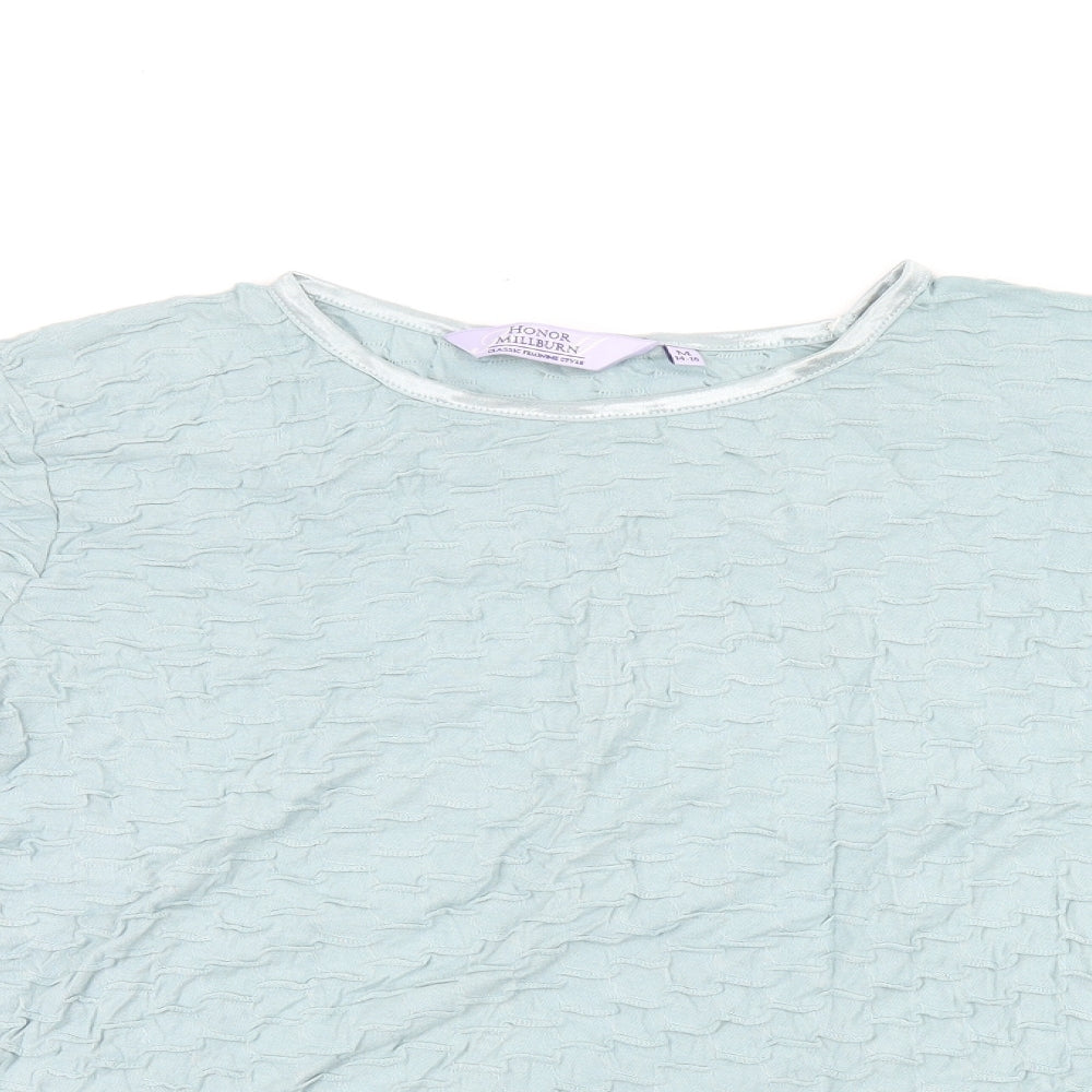 EWM Womens Blue Cotton Basic T-Shirt Size 14 Round Neck - Size 14-16