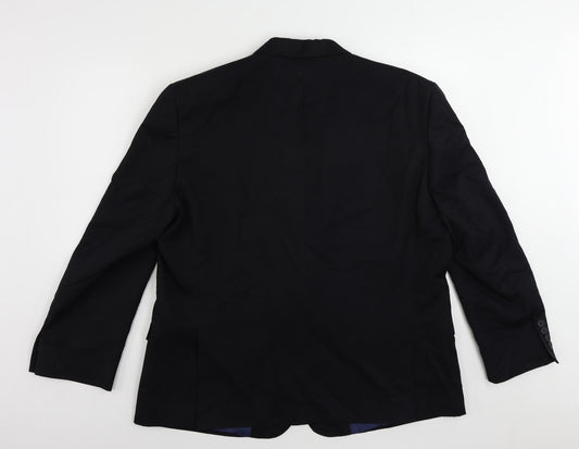 Marks and Spencer Mens Blue Polyester Jacket Suit Jacket Size 48 Regular