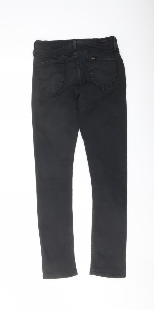 Lee Womens Black Cotton Jegging Jeans Size 26 in L29 in Regular Button