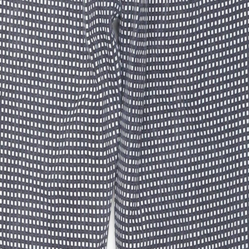 Jack Wills Womens Black Check Cotton Skinny Jeans Size 29 in L25 in Regular Zip