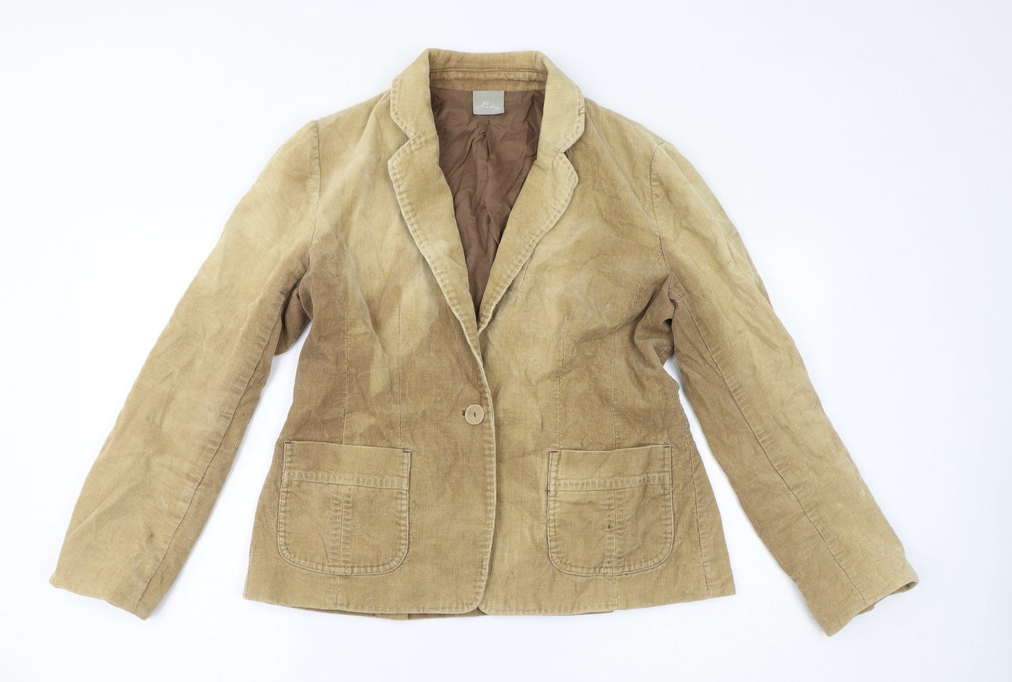 Poetry Womens Brown Cotton Jacket Blazer Size 14