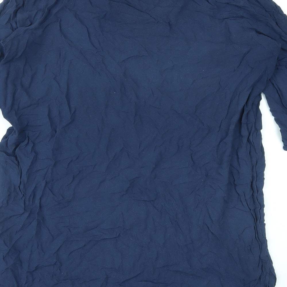 VERO MODA Womens Black Viscose Basic Blouse Size XL V-Neck
