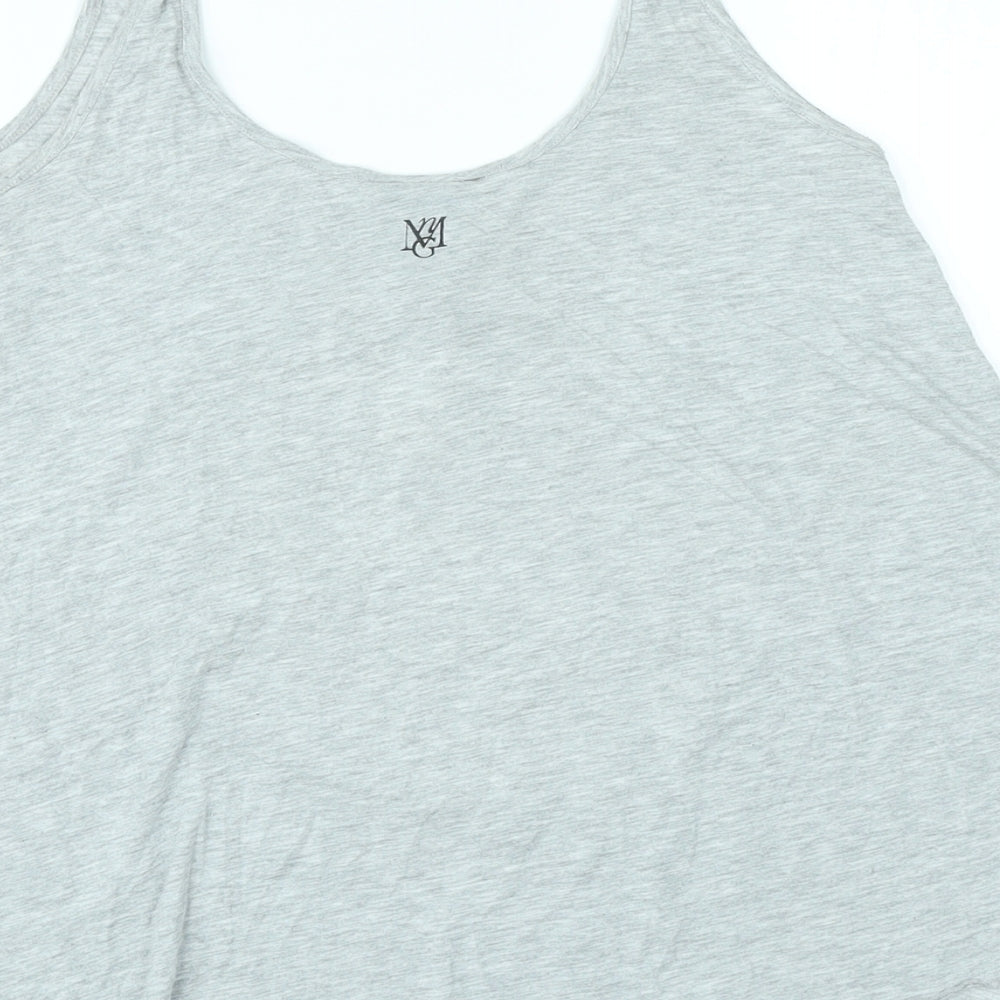 NMG Jeans Womens Grey Polyester Basic Tank Size S Scoop Neck - Photo Prints