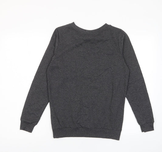 Disney Womens Grey Cotton Pullover Sweatshirt Size 8 Pullover - Mickey Mouse