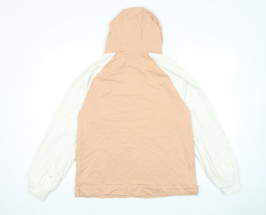 Voi Womens Pink Cotton Pullover Hoodie Size M Pullover - Logo, Embroided