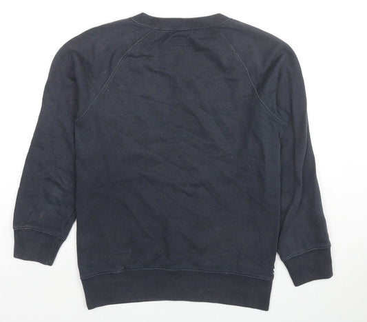 Jack Wills Womens Black Floral Cotton Pullover Sweatshirt Size 6 Pullover - Lace Detail