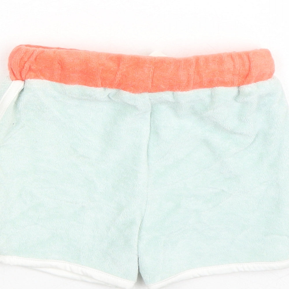 Brand and care label for Marks & Spencer Baby Green Cotton sweatpants, Months Drawstring - The Future Is Ours Elasticated