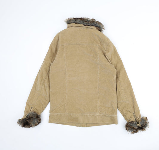 Crew Clothing Womens Beige Jacket Size 8 Zip