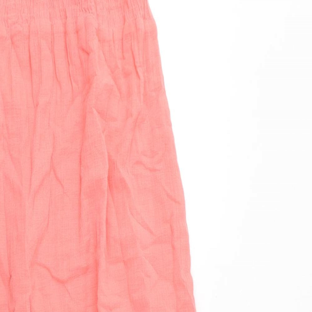 Jane Norman Womens Pink Cotton Maxi Size 8 Off the Shoulder Pullover