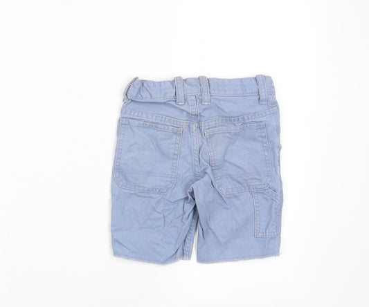 Gap Boys Blue Cotton Bermuda Shorts Size 4 Years Regular Hook & Eye - Pockets, Adjustable waist