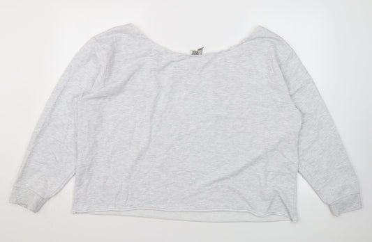ASOS Womens Grey Polyester Pullover Sweatshirt Size 20 Pullover