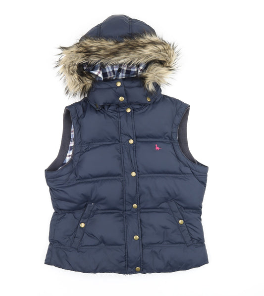 Jack Wiils Womens Blue Gilet Jacket Size 14 Zip