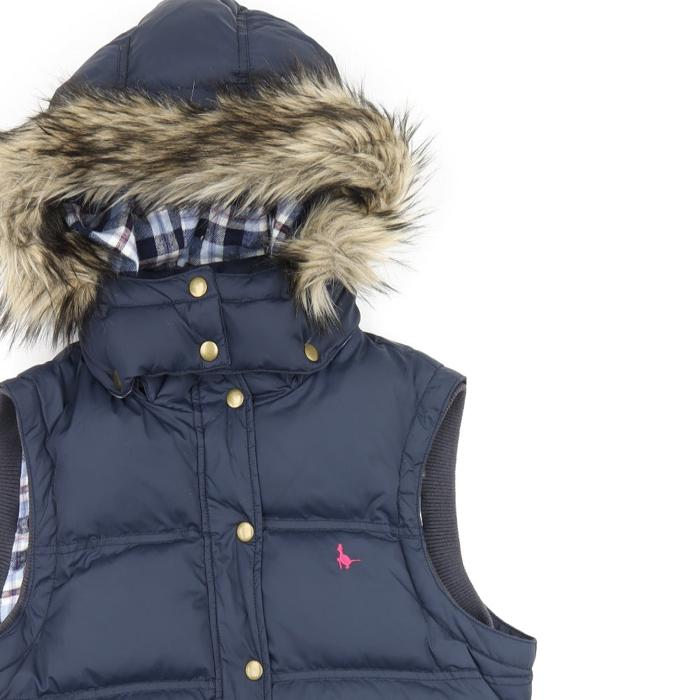 Jack Wiils Womens Blue Gilet Jacket Size 14 Zip