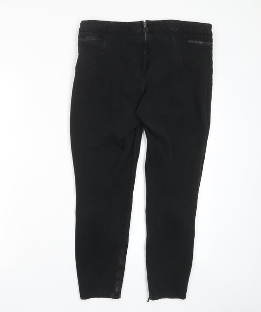 Gap Womens Black Cotton Capri Jeans Size 12 L23 in Regular Zip - Ankle zip