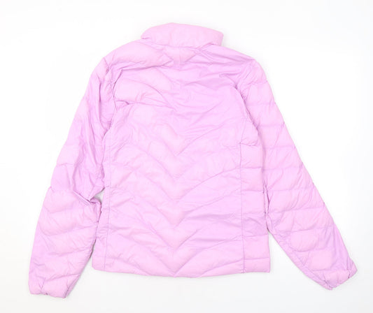 Marks and Spencer Womens Pink Puffer Jacket Coat Size 6 Zip