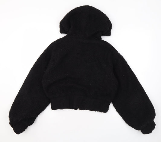 PRETTYLITTLETHING Womens Black Jacket Size 4 Zip