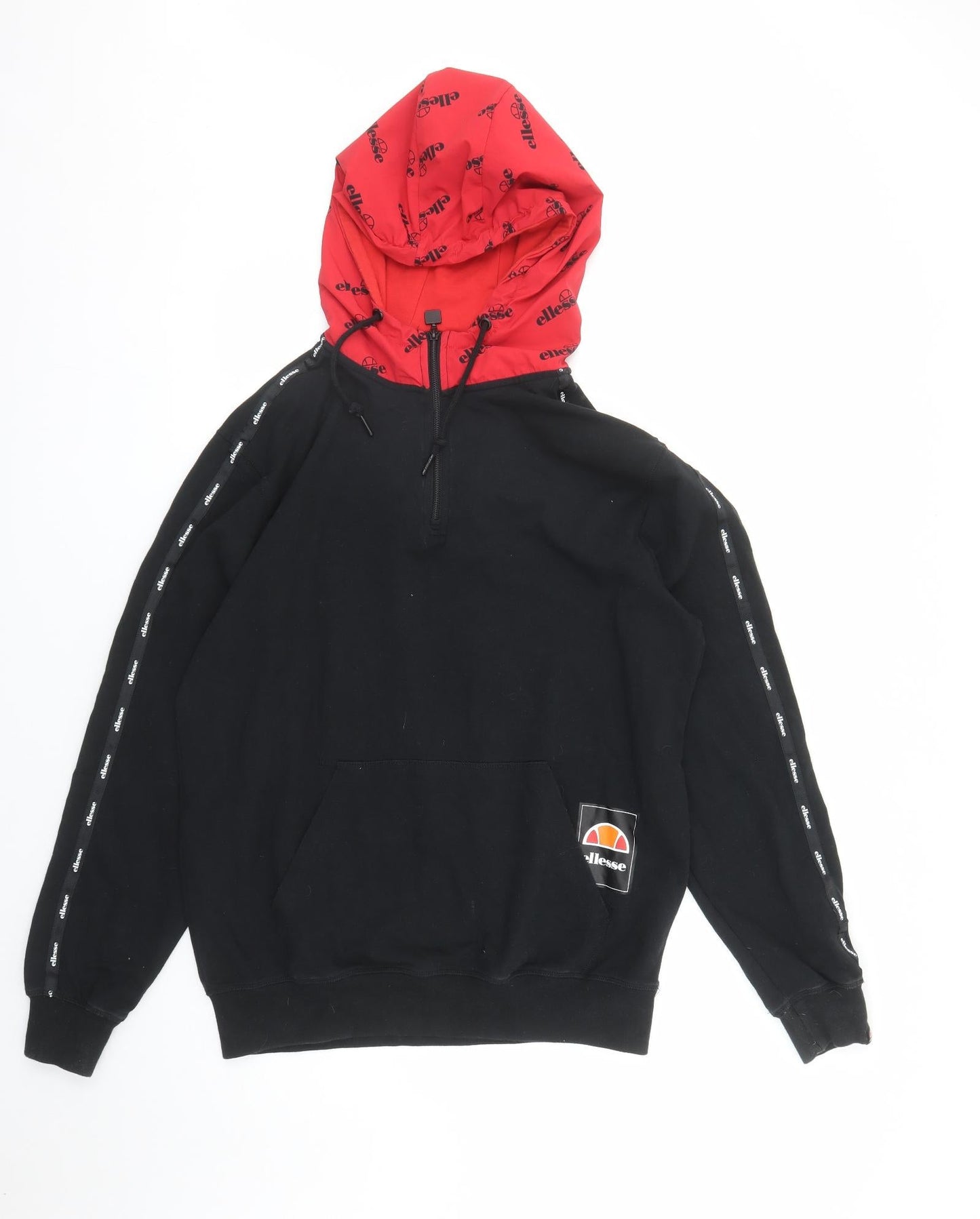ellesse Mens Black Cotton Pullover Hoodie Size L - Estimated size L