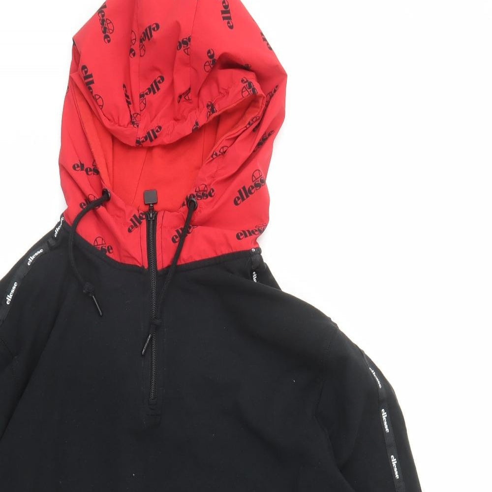 ellesse Mens Black Cotton Pullover Hoodie Size L - Estimated size L